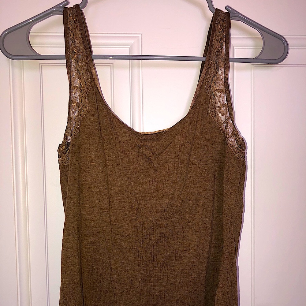 Brown Lacey banana republic tank top